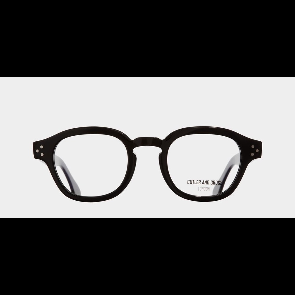 Cutler and Gross 1290-08 BLACK EYEGLASSES
